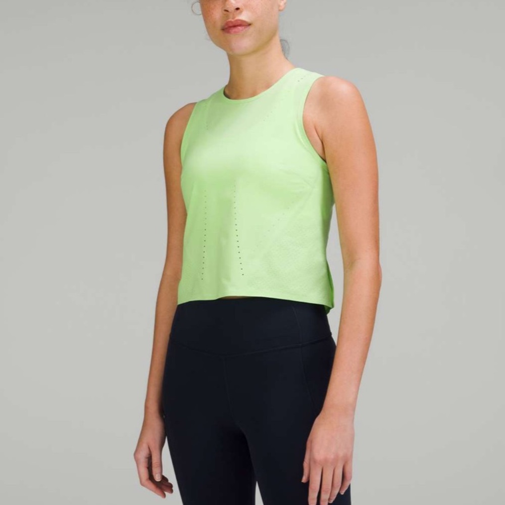 Lululemon Swift Ventilated Running Tank Top Scream Green Light 4